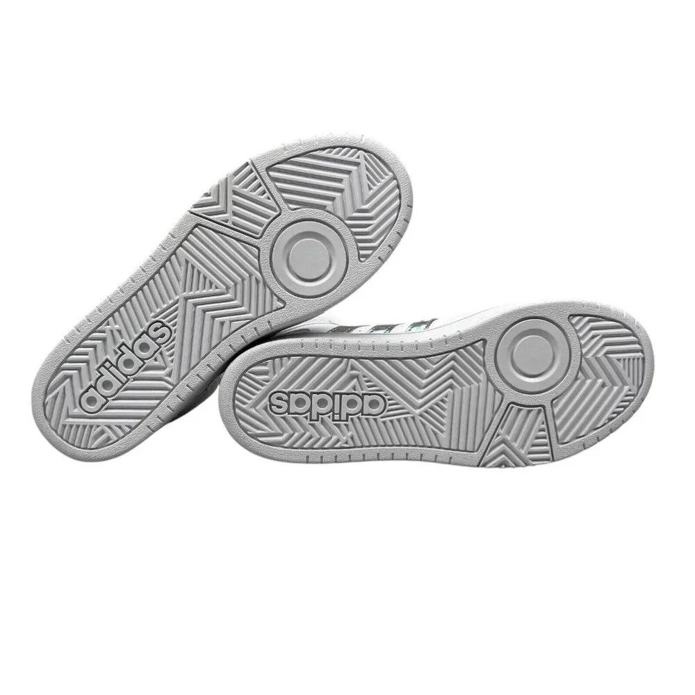 Adidas Hoops Mid White Basketball Shoes Youth Girl's Sizes 4 - 6 (Y) GS